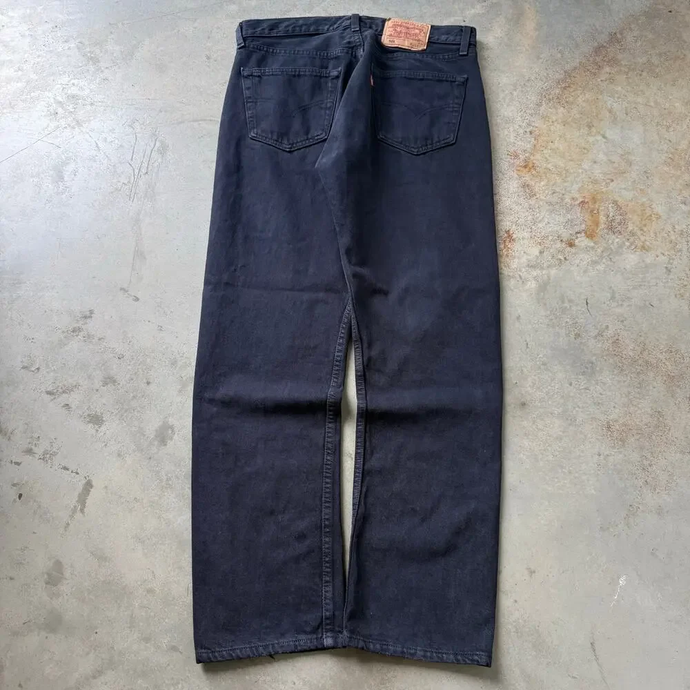Vintage 90’s Levi’s 501 Straight Leg Retro Black Jeans Size 33x30 Made in USA